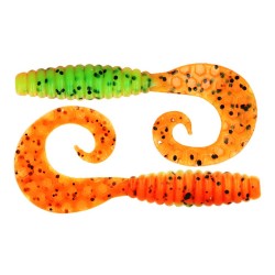 Рибальська силіконова приманка, ZEOX Comma Grub, довжина 2,4 дюймів, 10шт/уп, колір №202 P
